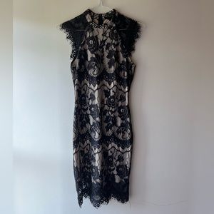 Black Lace Bodycon Dress